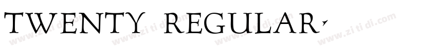 Twenty Regular字体转换